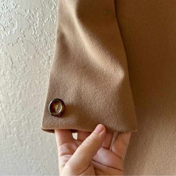 Fleurette Camel 100% Wool Long Reefer Coat - Picture 5 of 11